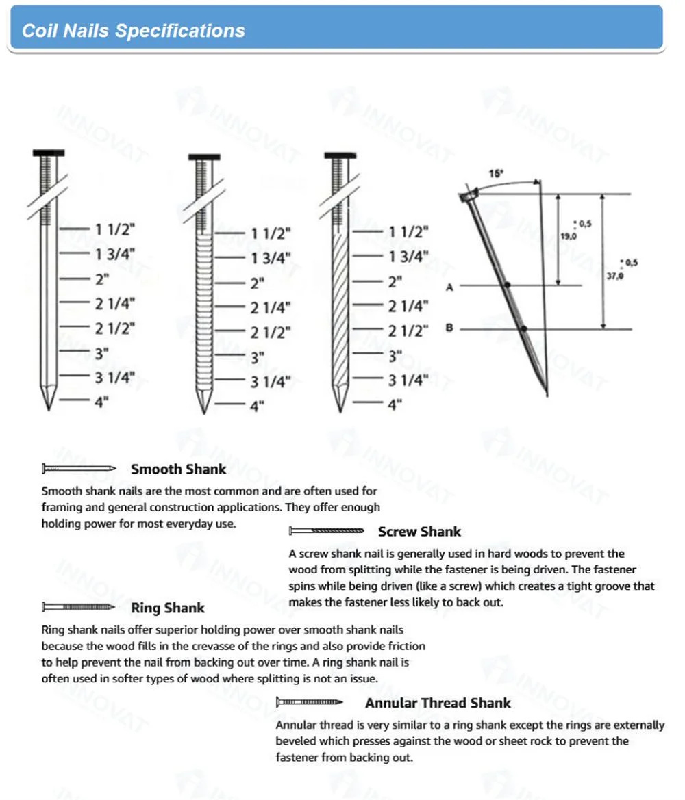 Ring Shank Coil Roofing Nail/ Coil Nail/Stainless Nail Coils