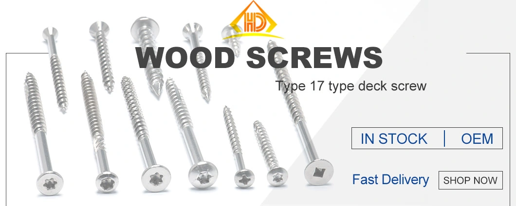 Wholesale A2 A4 Stainless Steel Flat Head with Cross Recessed Groove Wood Working Screws