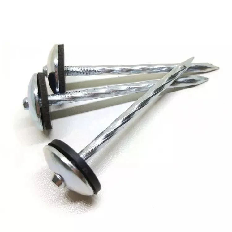 China Factory 2-1/2 Inch 3 Inch Umbrella Head Roofing Nails/Corrugated Nails Galvanized Twisted Shank